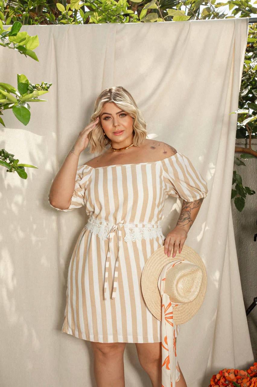 Plus Size Striped Dress